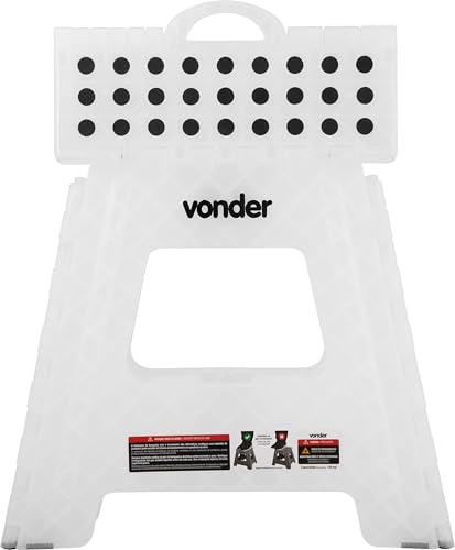 Vonder, Banqueta Plástica Dobrável, Transparente, Altura 360 Mm