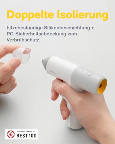 HOTO Heißklebepistole Akku, 30s Schnell Aufheizen Klebepistole, USB-C – Ansicht 7