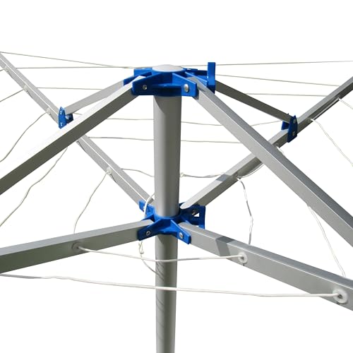 Portable Rotary Clothes Airer Washing Line with Storage Bag (Folding Aluminium Dryer Camping) - Image 3