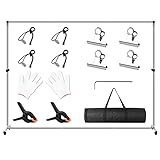 VIVEMCE Backdrop Stand 10x7 ft / 2x3 m, Adjustable Heavy-Duty Photo Studio Background Support System