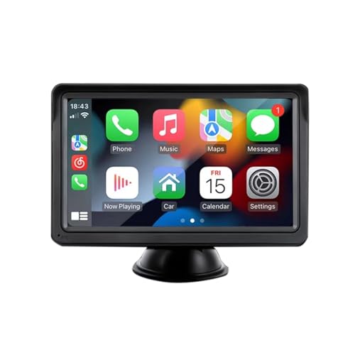 Pantalla Coche para Lancia Ypsilon Delta Musa Thesis, Portátil 7' Pantalla Audio de Coche con Wireless Carplay Android Auto, con Bluetooth, GPS Navi Control por Voz