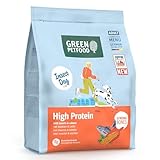 Green Petfood InsectDog High Protein mit Insekten & Lachs (1 x 900 g) | Adult | Premium Trockenfutter für ausgewachsene aktive Hunde | mit roten Linsen | kleine Krokette | getreidefrei | 1er Pack