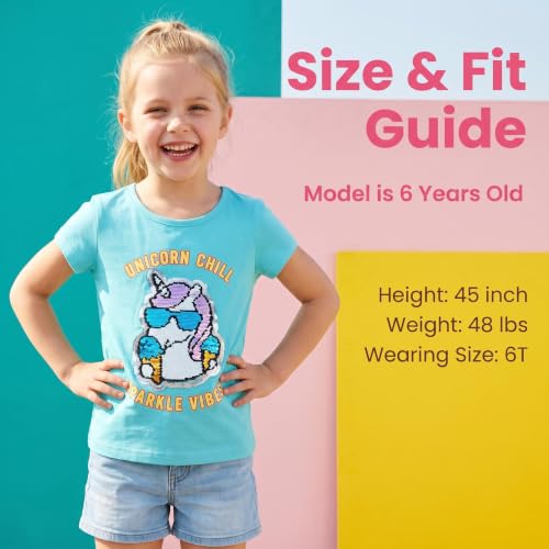 Image of Flip Sequin Unicorn Shirt Tee for Girls 3-12 Years