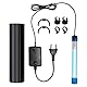 SWAWIS 5W UV Klärer Aquarium, 220V UV Licht Sterilisator für Aquarium mit Saugnapf und Abdeckkappe, Zuhause UV Sterilisator Lampe für Unterwasser-Sterilisation Algenentfernung Desodorierung