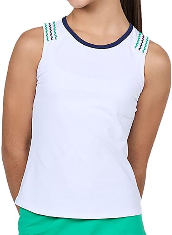 Green Spirit Girls Tank Top - White