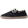 Alexis Leroy Men's Lace Up Canvas Flat Espadrilles Slip On Canvas Shoes Black 22ss 10 UK #3