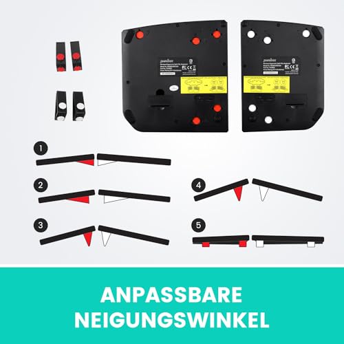 Perixx PERIBOARD-624B Kabellose Ergonomische Tastatur, Split-Design, TKL, Verstellbare Neigung, QWERTZ Layout, Schwarz