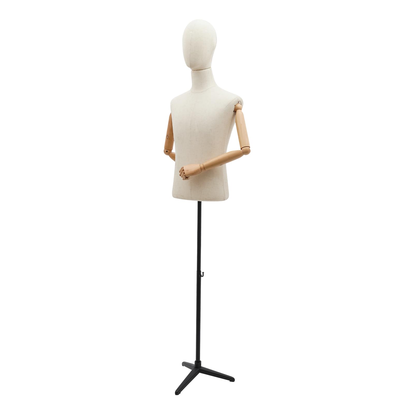 Mannequin pour homme, hauteur de 135 à 193 cm, réglable M, mannequin de vitrine masculin mobile pour magasins de vêtements, vêtements de mariage (support noir - mâle)