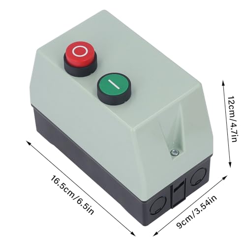 Arrancador Magnético Eléctrico para Motor, Fase Simple 2.2KW 3HP, Fase Tres 4KW con Enchufe Impermeable, Sobrecarga y Defecto, Caja de Interruptor Magnético miniatura 6