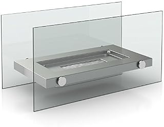 Gr8 Garden Bio ethanol fireplace Free Standing Indoor Outdoor Stainless Steel Glass Portable Camping Table Top Fire Burner Flame Heater