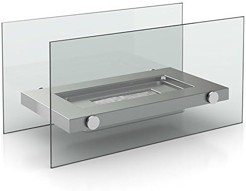 Gr8 Garden Bio ethanol fireplace Free Standing Indoor Outdoor Stainless Steel Glass Portable Camping Table Top Fire Burner Flame Heater