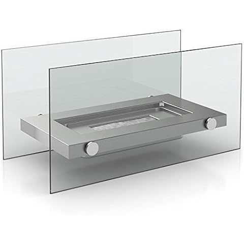 Gr8 Garden Bio ethanol fireplace Free Standing Indoor Outdoor Stainless Steel Glass Portable Camping Table Top Fire Burner Flame Heater Cover