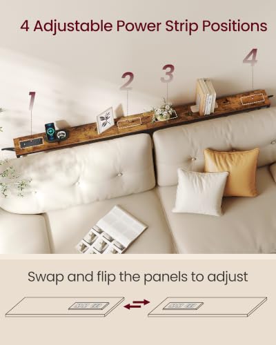 Image of VASAGLE 78.8 inch Console Table, Narrow Behind Couch Table with Outlet