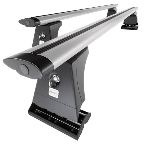 Mossa - Alu-Dachträger kompatibel mit Mercedes-Benz E Klasse W211 Limousine (2002-2009) - silbern Dachträger Dachgepäckträger - Montagepunkte 2