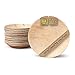 GREENBOX Palmware wysokiej jakości naczynia z liści palmowych, 25 sztuk, talerze okrągłe o średnicy 15 cm, jednorazowe naczynia stołowe, biodegradowalne, naczynia na imprezę, jednorazowe