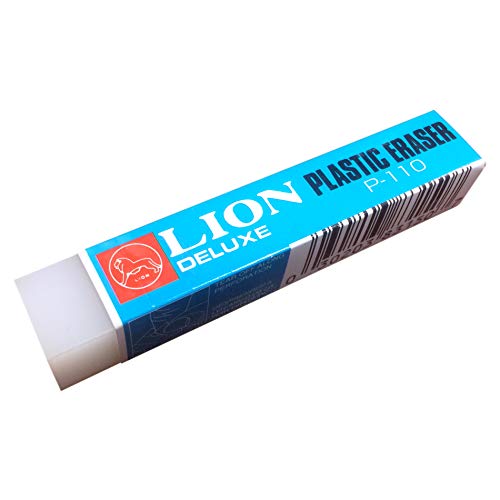 LION Radiergummi für die Schule, weiß (P-110)