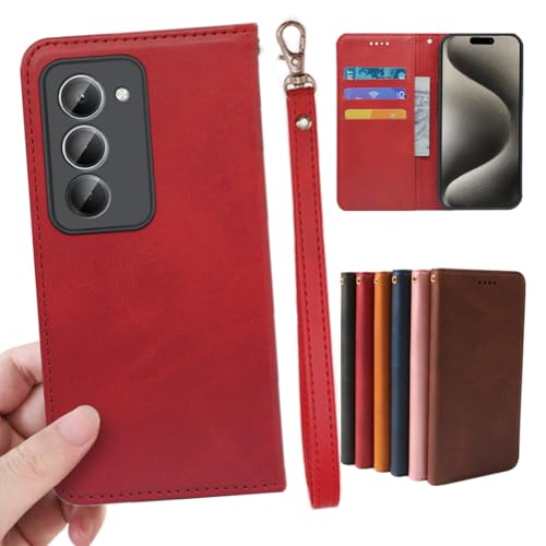 GOKIGIOD �K�p Xiaomi Redmi 15 5G �P�[�X �蒠�^ PU���U�[ �X�g���b�v ���� �J�[�h���[ �X�^���h�@�\ �ϏՌ� ���h�~15 5G �X�}�z�P�[�X �蒠 Redmi155G case �J�o�[ ���z�^ �����}�O�l�b�g �㎥ �X�g���b