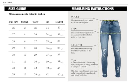 cordat Women's Ripped Boyfriend Denim Pants Judy Blue Stretch Skinny Jeans4