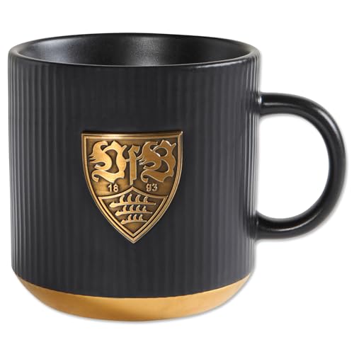 VfB Stuttgart Tasse Wappen Platine schwarz matt offizieller Lizenzartikel