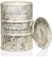 M&SENSE White Musk Scented Candles Natural Non Toxic, Aromatherapy Candle for Stress Relief Medit...