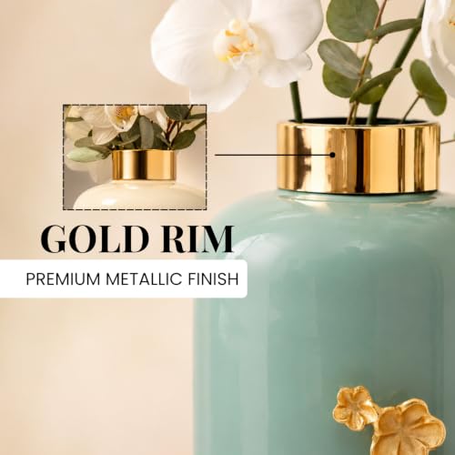 Image of Urban Born Vases For Living Room Corner |Big Vases For Elegant Home Decoration |Home Decor Flower Vase Iron |Fresh or artificial Metal Flower Vase Stand For Dining Table, Bedroom, Office, Wedding Gift
