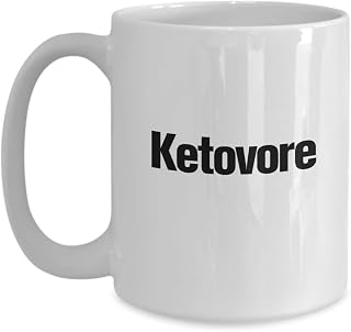 Keto Mug Ketogenic Diet White Coffee Cup Funny Carnivore Meat Lover Tee Powered by Fat High Protein Low Carb Life