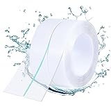 GemCity 防カビテープ 汚れ防止マスキングテープ 透明 のり残らず 折り目で簡単に貼る 防油 耐熱 防水 キッチン コンロ 浴室 洗面台 隙間 カビ予防テープ 家事時短 補修テープ クリア 幅6cmx長さ3.2m