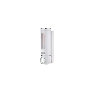 Dhaani Glossy White 400 ml Heavy Duty ABS Plastic Body Liquid Soap Dispenser