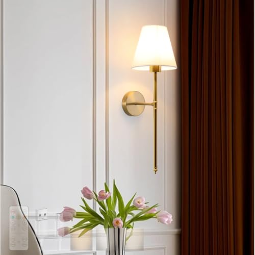 Lámpara de pared a batería para leer en el salón con tres tonos de luz regulables