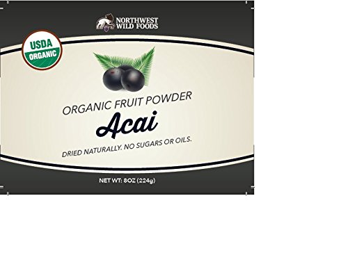 Organic Acai Powder - Northwest Wild Foods - Sweet Antioxidant Healthy Pure Dried Fruit Natural Hand Harvested - in Smoothies, Oatmeal, Dessert (8 Ounces)