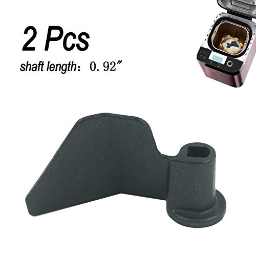 Proshopping 2 PCS Bread Maker Paddle, Non-Stick Breadmaker Kneading Blade, Carbon Steel Kitchen Pro Bread Maker Dough Mixing Paddle Blade - Replacement Part for Bread Maker Machine (0.92\" Shaft,Black) - Thumbnail 2
