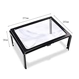 journaux anciens le miroir Loupe de lecture mains libres. Lentille Fresnel ultra-fine filetée pour un grossissement net et précis. Grossissement : 3 fois. Dimensions : 273 x 205 x 98 mm. Poids : 270 g.