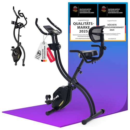Christopeit Heimtrainer klappbar Velo Fit - Fitness Fahrrad mit Rückenlehne – Leiser Magnetwiderstand, 14 Stufen, ergonomischer Sitz verstellbar, Handpulssensoren, Hometrainer bis 120 kg Christopeit Heimtrainer klappbar Velo Fit - Fitness Fahrrad mit Rückenlehne – Leiser Magnetwiderstand, 14 Stufen, ergonomischer Sitz verstellbar, Handpulssensoren, Hometrainer bis 120 kg