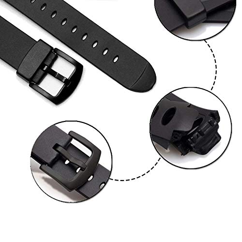 Bracelet montre caoutchouc pour SUUNTO Observer SR noir 22mm - 5