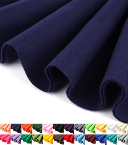 Image of Barcelonetta | Felt Fabric | 72 inch Wide | 1.6mm Thick | Acrylic & Soft | Felt by The Yard | Felt for DIY Crafts, Projects, Sewing (Navy Blue, 2 Yard)