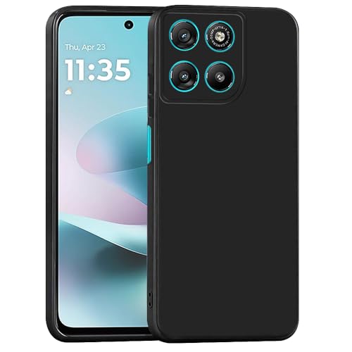 Image of Back Cover for Motorola Moto G67 Power 5G / G57 Power 5G | Full Camera Protection | Premium Liquid Silicon Case | Flexible Bumper Case for Motorola Moto G67 Power 5G / G57 Power 5G (Black)