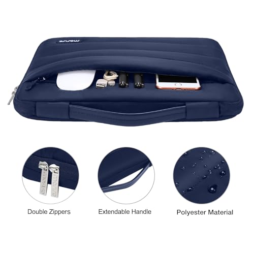 Image of MOSISO Compatible with MacBook Air 15 inch Case M5 2026 M4 M3 M2 2025-2023 | A3448 A3241 A3114 A2941, Protective Hard Shell Case&Puffy Sleeve Bag&Keyboard Skin&Webcam Cover&Screen Film, Navy Blue