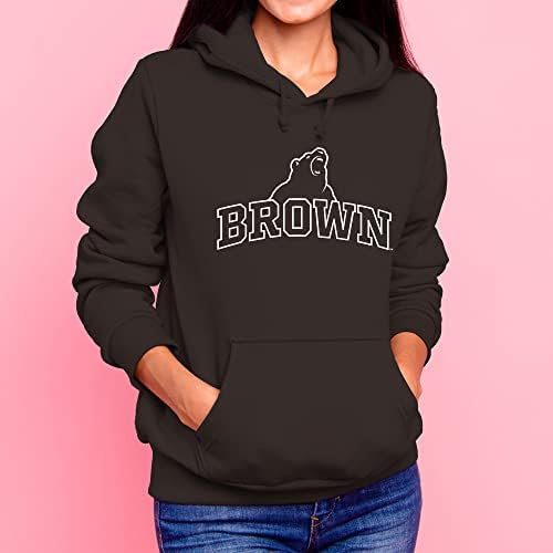 UGP Campus Apparel NCAA Officially licensed College - University Team Color Arch Logo Hoodie, Brown University Bears Dk Chocolate, Medium - 2