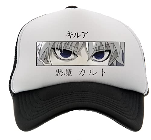 Enigmae Hunter X Hunter Killua Eyes Baseball Kappe Hut Kinder Jungen Mädchen Schaum Vorne Mesh Zurück Schwarz Cap Foam Front Mesh Back
