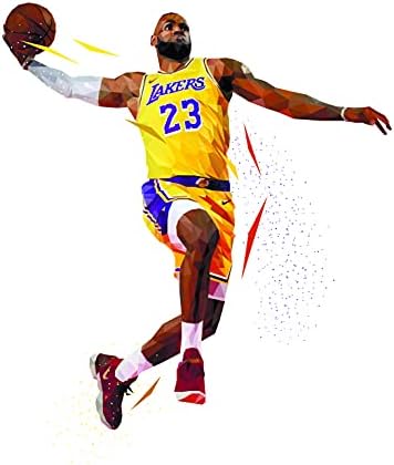 LeBron James Poster - Modern Wall Decoration - Polygonal Portrait - Birthday Gift for Brother (Polygonal, 11x14)
