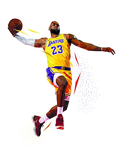 Lebron James Poster - Modern Wall Decoration - Polygonal Portrait - Birthday Gift For Brother (Polygonal, 11X14) #TOP14