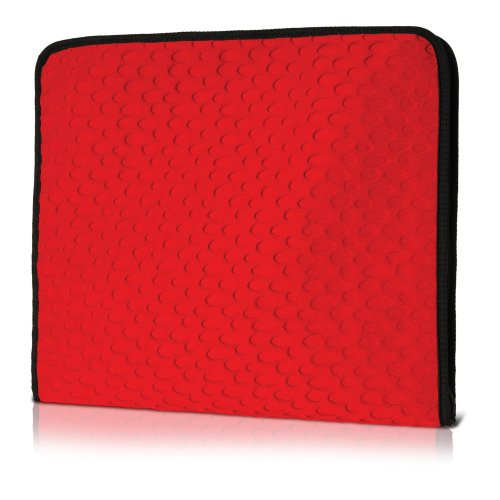 Funda rígida y ligera de 15.4" con acabados textiles en rojo de alta densidad
