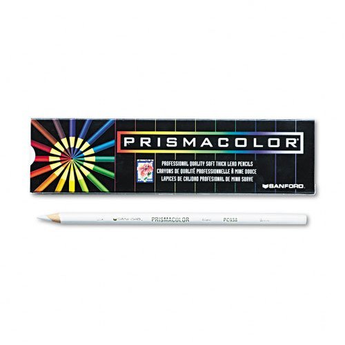 Prismacolor : Premier Colored Pencil, White Lead/Barrel, Dozen -:- Sold as 2 Packs of - 12 - / - Total of 24 Each