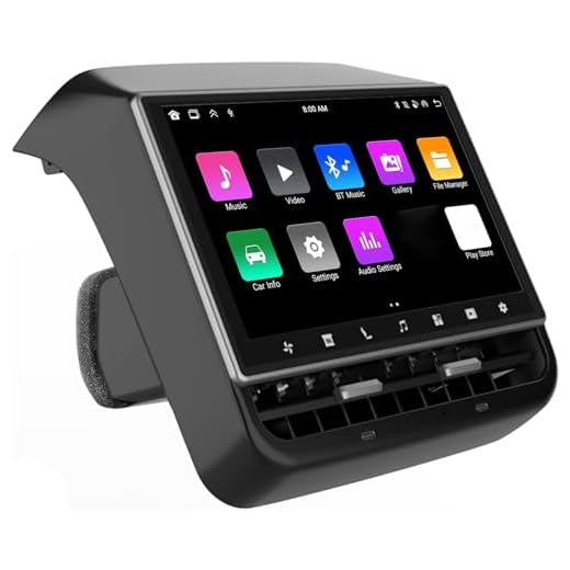 8.66" Rear Screen Compatible with Tesla Model 3 2019-2023 & Model Y 2019-2024, Android 13 4GB+64GB Rear Seat Entertainment Display Screen with Air Conditioning Control, Seat Heating,Wireless Carplay