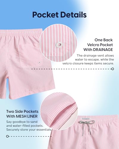 Image of MaaMgic Mens Slim Fit Quick Dry Short Swim Trunks with Mesh Lining