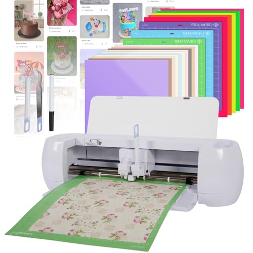 Creawonder CR2 Vinyl Cutter Machine Essential Starter Iron-On Bundle Smart Cutting Machine for DIY Vinyl HTV Cardstock Paper Crafts and Home Decor Apparel and Decals
