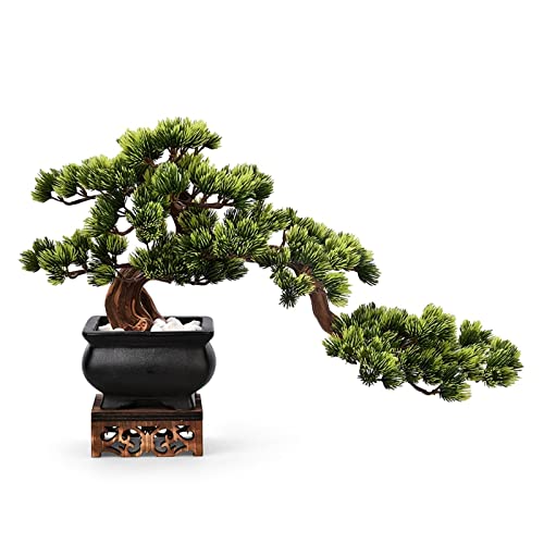 Bonsaï en céramique et arbre artificiel vert de qualité supérieure