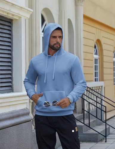 Image of COOFANDY Men's Hooded Pullover Casual Long Sleeve Drawstring Gym Hoodies Sweatshirts with Pocket