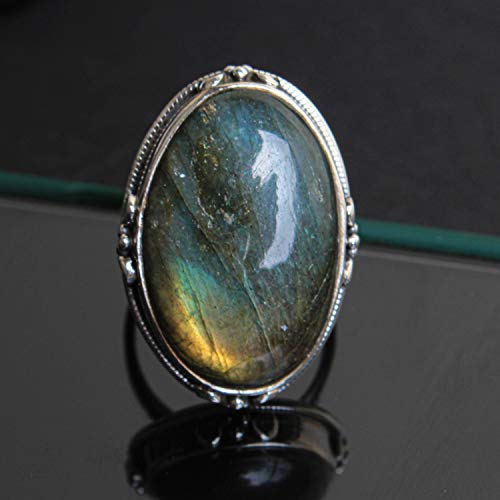 Bague argent sterling 925 et véritable Labradorite qualité supérieure - 2