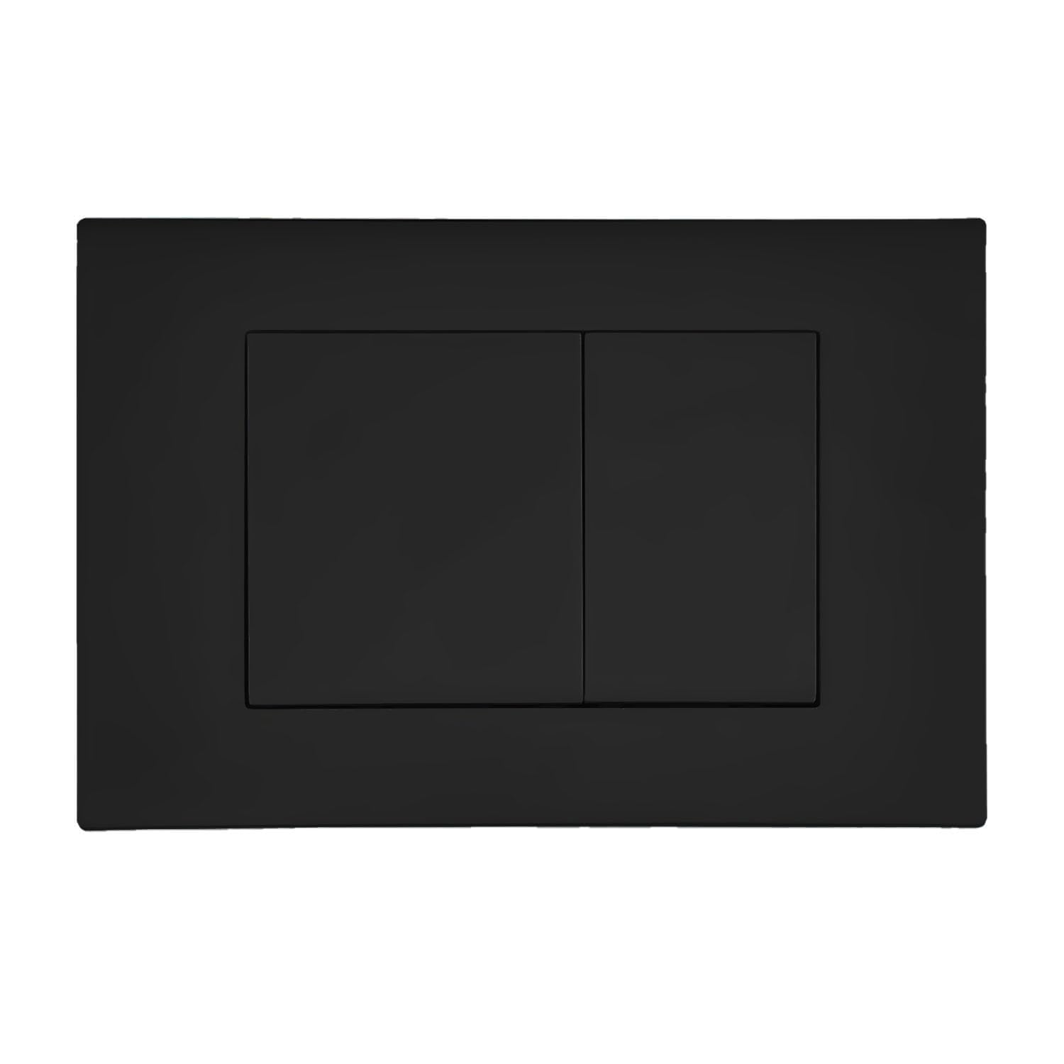Wunderbad Drückerplatte Kompatibel mit Geberit Duofix Sigma/Delta/BASIC Betätigungsplatte für 2 Mengenspülung (Schwarz Matt)